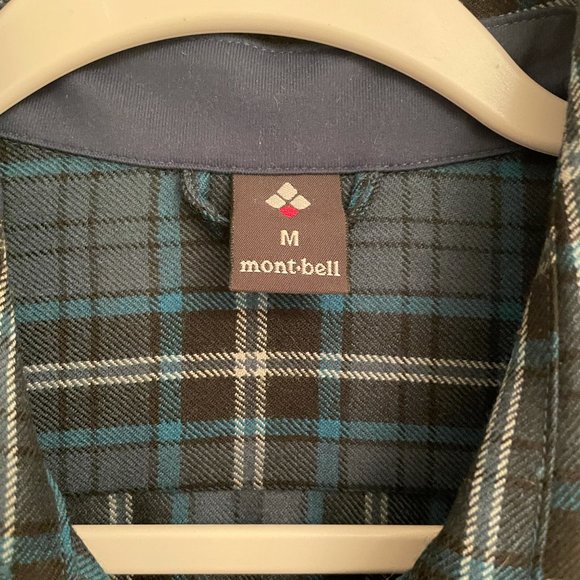 Mont-bell teal flannel shirt (women's size M) - Picture 3 of 3